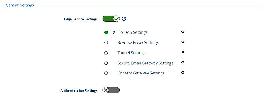 Screenshot of general settings page.